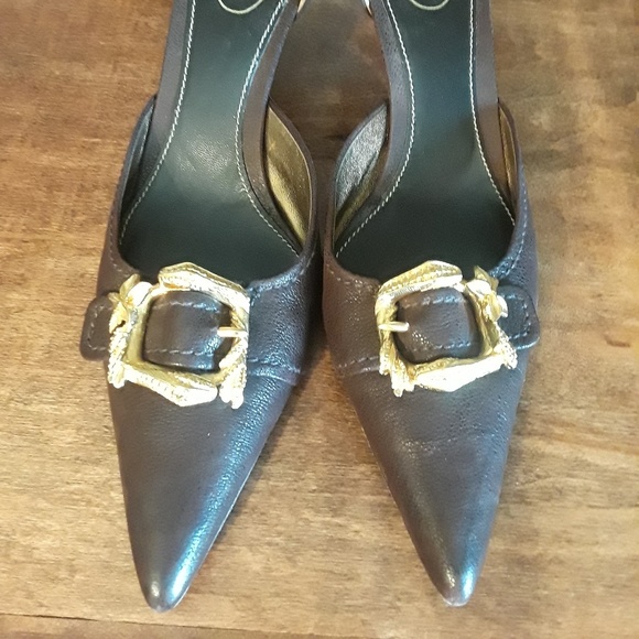 Prada Leather Embellished Pumps - Picture 3 of 6
